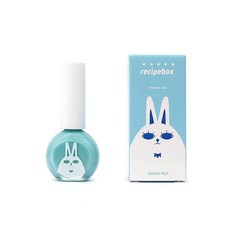 recipebox 兒童指甲油 可撕無毒水溶性指甲油, 1個, 天空藍