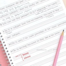 모든픽 초등 영어노트 4줄 좁은칸 영어학습, 핑크