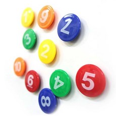 숫자 자석 10P 동그란자석