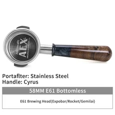 AliKisscafe 커피 포터 필터 58mm E61 Gaggia Nuova Hibrew Breville 9 시리즈 사이러스 핸들 에스프레소, 02 58mm for Breville 9