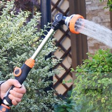 분사기 호수헤드 정원 세차 물 베란다 8가지, 그린, 롱 호스헤드+어댑터