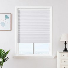 Joydeco No Tools No Drill Window Blinds for Indoor Windows Blackout Shades Cellular Shades Cordle