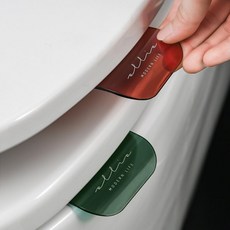 고드림 깔끔 변기 커버 뚜껑 손잡이 위생 변기 시트 손잡이 2P, 화이트, 화이트