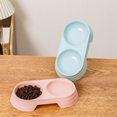 꼬물 2구 애견 식기 반려가정필수품 식기세척편리, 핑크