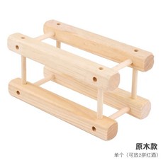 DIY 지효와인랙 우드 가능 4개에 원목 와인홀더 술 가정용 2병 보관함 원목색, 1개, A. 와인 2병 수납