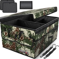 SUV 차량 자동차 완벽한 액세서리 가방 트렁크 접이식 보관함 정리함 여성용 크리스마스, Forest Camo, Medium (50L)