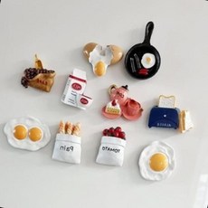 냉장고 자석 미니어처 마그넷 장식 미니 소품, 바게트세트
