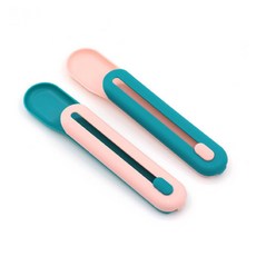 【宅鋪子】肉泥餵食器 肉泥擠壓器 貓條擠壓器 肉泥條擠壓餵食器 貓零食餵食器, 藍柄粉勺, 1個