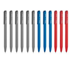 모나미 트리피스 유성볼펜 1.0mm, 블랙,블루,레드, 12개
