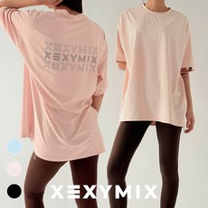 젝시믹스 여성 오버핏 기능성 반팔티 운동복