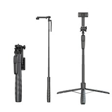 疊品Adyss手機攝影支架 手機自拍杆 gopro 相機 三角, 黑, 1個, A69S