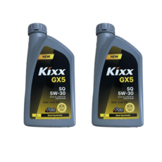 GS칼텍스 킥스 KIXX GX5 5W30 SQ 가솔린엔진오일, 1L, 5W-30, 2개