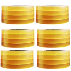 오공 중포장 문구 물레방아 리필용 사무용 OPP테이프 12mm x 20m, 투명, 24개