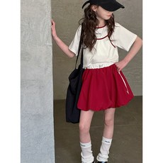 삐삐네옷가게 여아 주니어 스타일 페이크나시 벌룬 치마세트