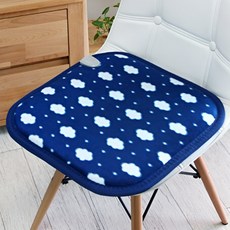 의자 전기장판 쇼파 전기매트 미니 온열방석 극세사 1인용 전기방석, 구름네이비