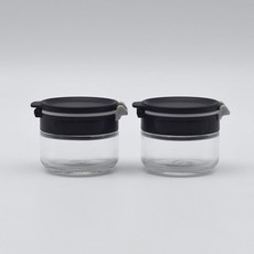 파우더통 시노글라스 듀얼스파이스 유리 양념병 블랙 80ml 2P, 본상품