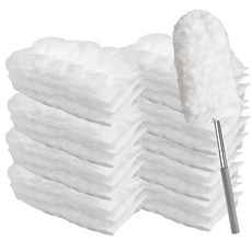 PDG 정전기 길이조절 먼지털이, 화이트 (핸들1+리필20), 1세트