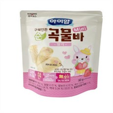 일동후디스 아이얌 구워만든 순곡물바 미니, 딸기맛, 50g, 5개