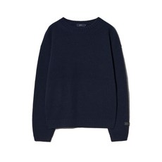 예일 YALE 코지 라운드 니트_네이비