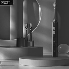 DFMEI 聲波電動牙刷全自動無線充電款成人款UV消毒家用軟毛電動牙刷, 1個, 如圖, 無線充-黑色-標配5刷頭