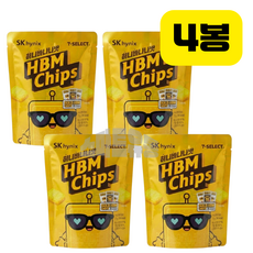 HBM칩스 허니바나나맛 HBM chips SK hynix & 7 SELECT SK하이닉스 & 세븐일레븐 콜라보 PB, 4개, 27g