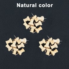 재봉 미싱 50/100Pcs 상자와 나무 푸시 핀 엄지 압정 장식 코르크 보드에 대 한 표준 철강 포인트지도 홈 오피스 공예, [00] 100Pcs, [00] Natural I-shaped