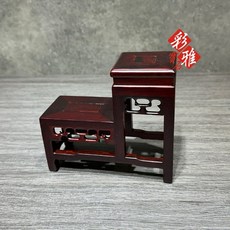 彩雅 仿古花架 桌上擺件 水晶展架, 1個, 原木色