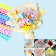 플라워 부케 키트 꽃다발 부케 꽃꽂이 재료 만들기 세트 초보자용 세트 취미 공예, 1개, 마카롱