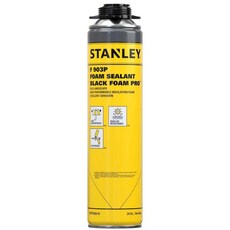 스탠리 F903P 블랙 스프레이 폼 프로 – 12개 24온스 확장형 실란트 RV 자동차 조경용 방수 자외선 차단 강한 접착력 건 사용 가능 포함 건과 클리너 | 묶음, PACK, 1