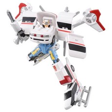 TOMICA 特裝勇者 救援特裝 直升機DX豪華特組，多種變形模式，安全無毒材質，培養空間概念, 1個, 白色