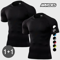 아르메데스 기능성 언더레이어 컴프레션핏 반팔 2매