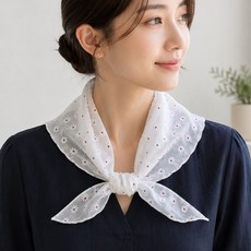 [국산 면100%] 룸브리 아사면 쁘띠 삼각스카프