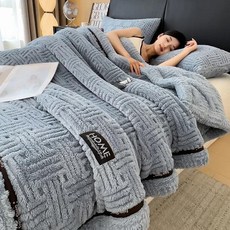하프 사이드 플리스 가을 겨울 담요 침대용 부드럽고 포근한 소파 커버 글레이드 따뜻함