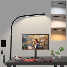LED USB 3 10 클립 식 책상 램프 눈 친화적 인 독서 램프 클램프 램프 색 모드