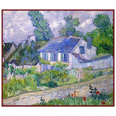 빈센트 반 고흐의 오베르의 오렌코 오리지널 하우스 십자수 패 Orenco Originals House in Auvers by Vincent Van Gogh Counted Cross