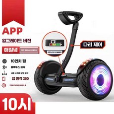 성인전동휠 호버보드 전동보드 휠 일체형 두발 투휠, 상세페이지 참고, 1개, 10인치 앱 레그컨트롤 (블랙)