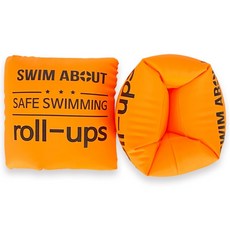 스윔어바웃 롤업 암링 암튜브 튜브 팔 미니 감성 튜브, 2개, 롤업 암링-오렌지 (RA04)