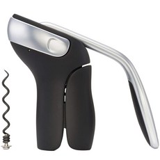 OXO 紅酒開瓶器 垂直槓桿設計 附鋁箔切割器 適用軟木塞, 1個