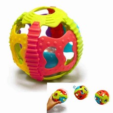 올몰 부드러운 아기 유아 딸랑이볼 소리나는장난감 유아볼 아기딸랑이