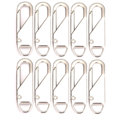 지노 다용도 셀프 수선 지퍼고리, 10개, 실버