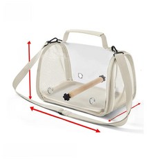 휴대용 앵무새 외출 가방 통기성 캐리어 새 야외 케이지 고양이 강아지 여행, 3. 특대형 XL【3004】 / E. 베이지 [프...