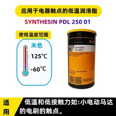克魯勃SYNTHESIN PDL 250 01 用於電器觸點的低溫全合成潤滑脂1KG, 1個, 1kg
