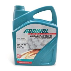ADDINOL Giga Light MV 0530 LL 全合成引擎機油, 5L, 5w30, 1個