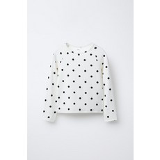 [국내배송] 자라 ZARA 모달 도트 티셔츠 - 화이트 938052