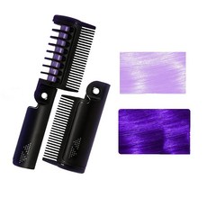 Easilydays 임시 헤어 초크 빗 염료 성인용 탁 가능한 컬러 메이크업 스포츠 이벤트 할로윈 크리스마스 생일 코스프레 축제 DIY 파티 06# 라이트 블루 [호환], 11# 퍼플