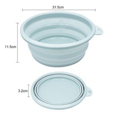 대형 휴대용 플라스틱 세면대 세차 의류 야채 세척 접이식 대야 홈 주방 목욕 발 접이식 대야 버킷, Medium-Blue, 1개