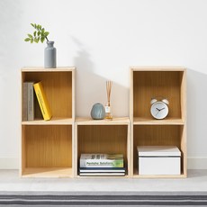 旋律 原木空間箱 塗層簡易DIY 1層收納櫃, 自然色