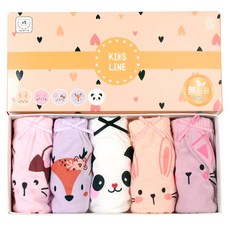 여아용 포인트 삼각 팬티 5p