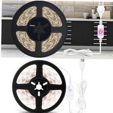 무드등 DGITEM LED스트립 바 모음 3종 센서 건전지 라이트 5M GCW8F0084, 센서스트립5M(USB), 웜화이트