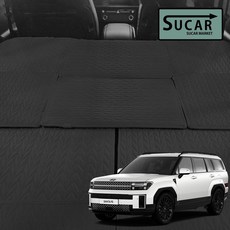 진카카 디올뉴 싼타페 MX5 리노 차박 평탄화매트 프리미엄 고강도 틈새연결 확장보드 바닥 트렁크 1P, 소형(1P), 블랙, 디올뉴 싼타페 MX5(6인승)